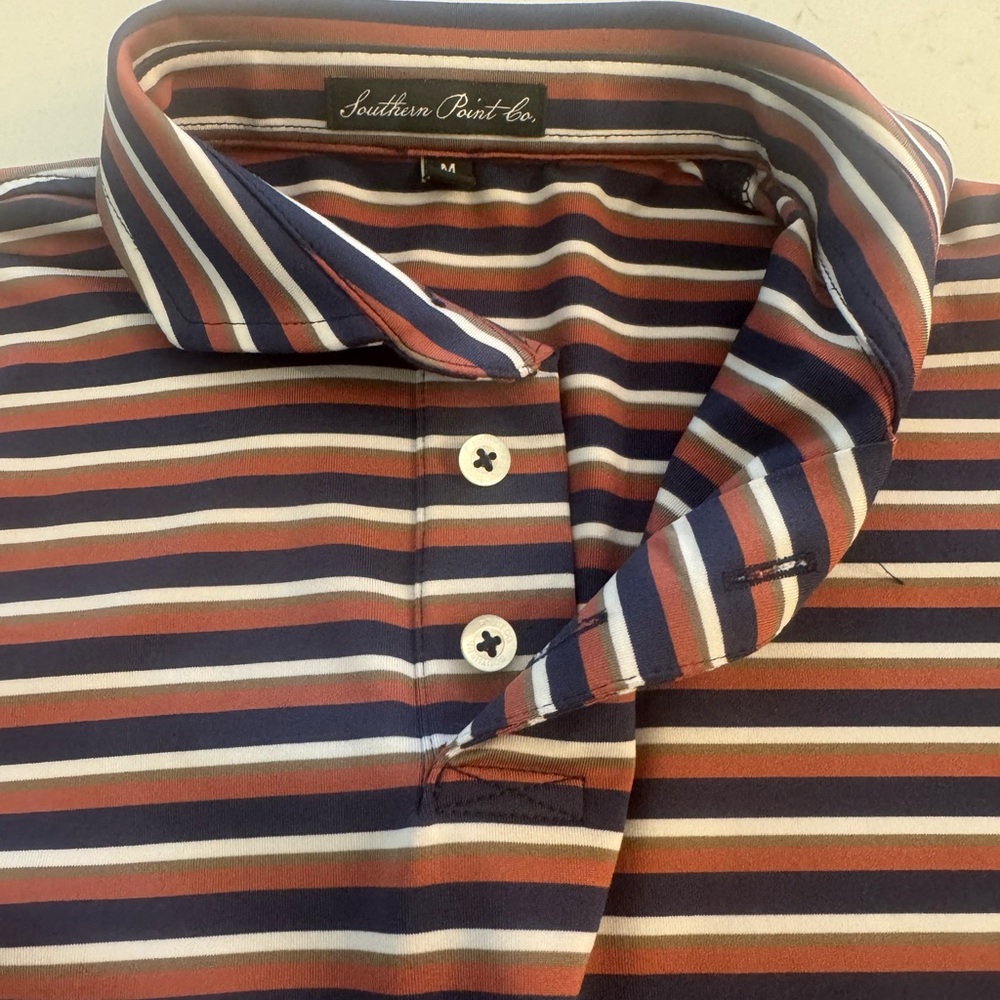 Retro Striped Polo Shirt with Classic Collar